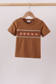 Brown Pumpkin Smocked Top