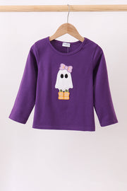 Purple Ghost Applique Top