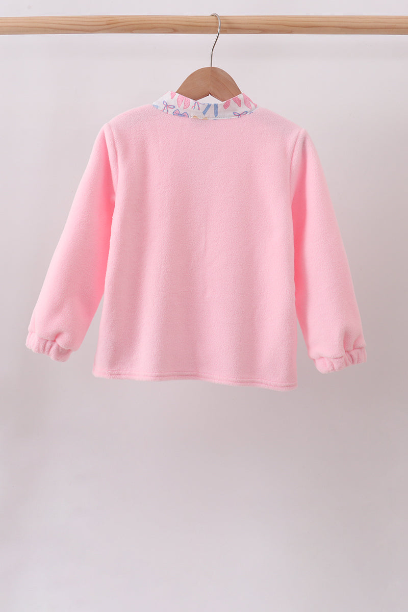 Pink Bow Fleece Mom&me Jacket
