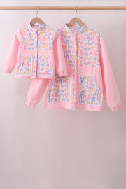 Pink Bow Fleece Mom&me Jacket