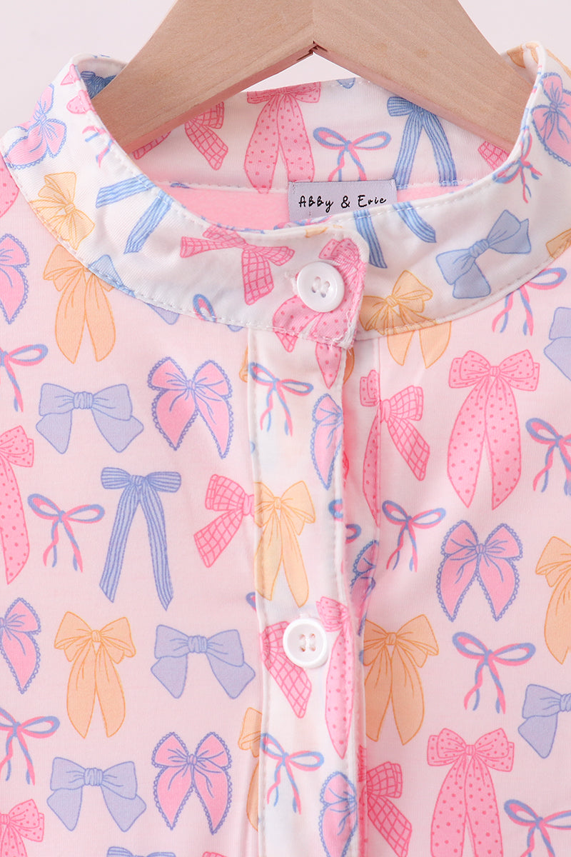 Pink Bow Fleece Mom&me Jacket