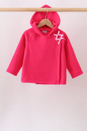 Magenta Fleece Bow Coat