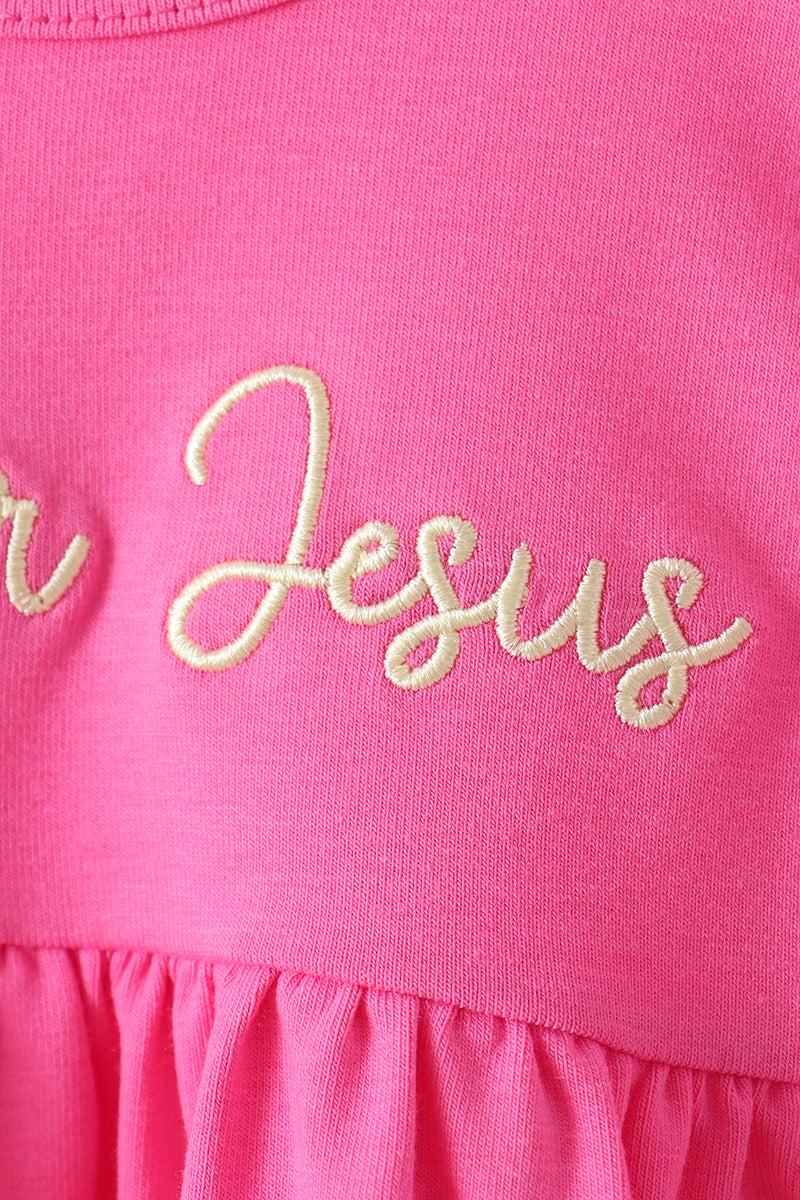 Pink Shine For Jesus Embroidery Bloomer Set