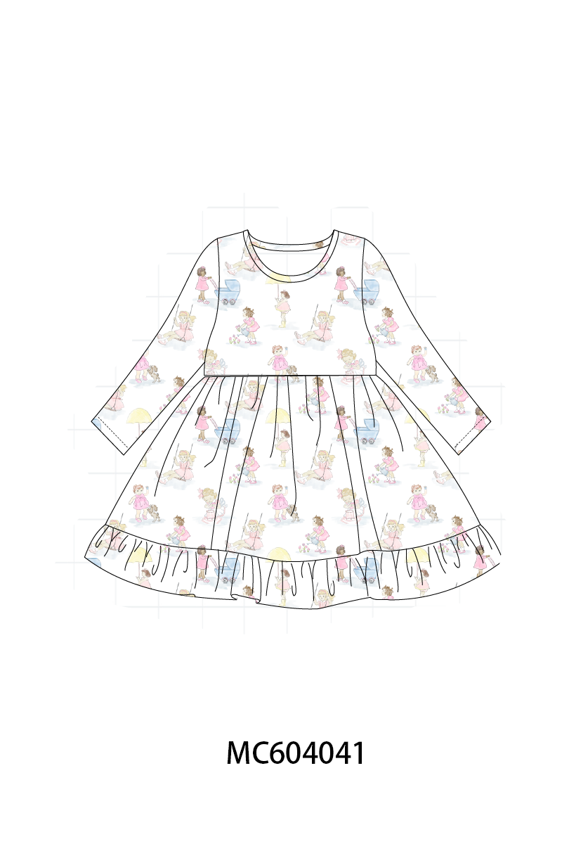 Pink All Day Adventure Ruffle Dress