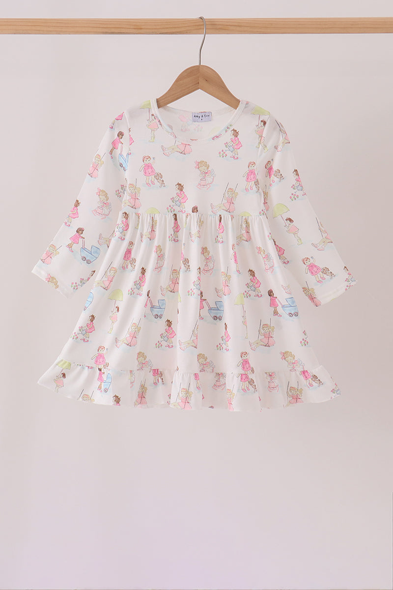 Pink All Day Adventure Ruffle Dress