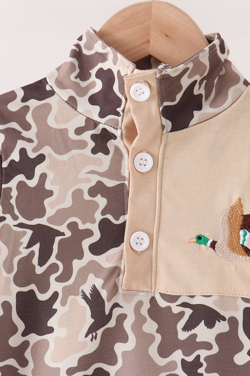 Camouflage Duck Embroidery Jogger Set