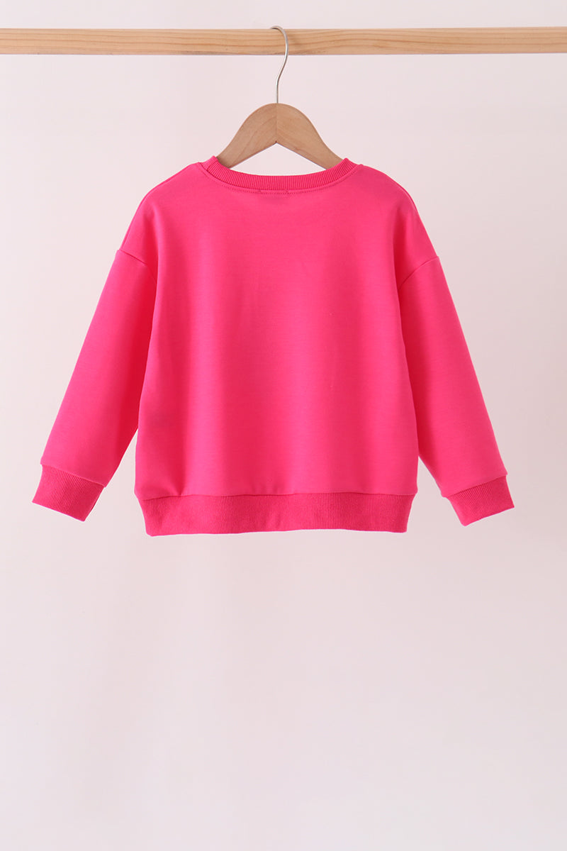 Hot Pink Christmas Tree Sequin Mom&me Top