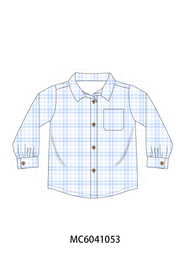 Blue Plaid Button Down Shirt