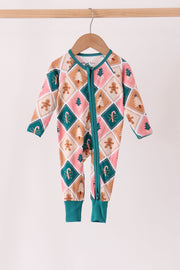Green Gingerbread Bamboo Romper