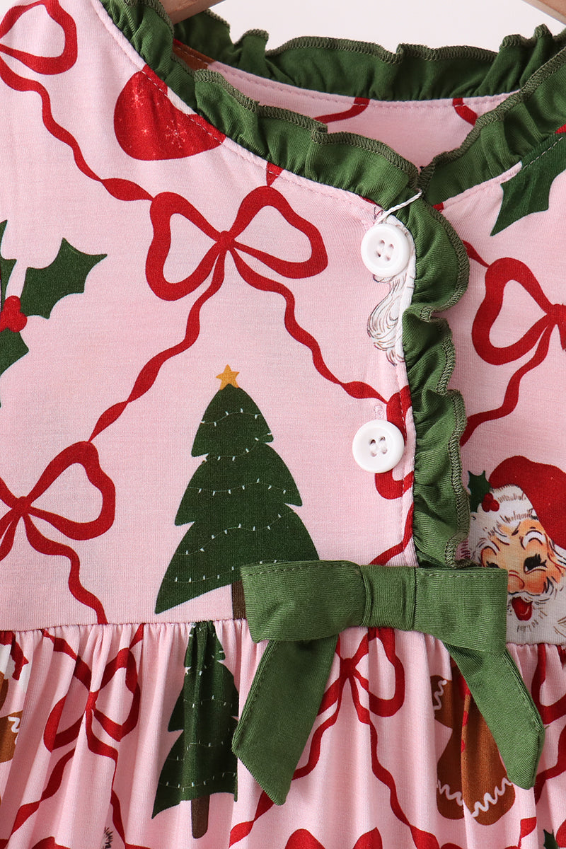 Pink Christmas Tree Bamboo Dress