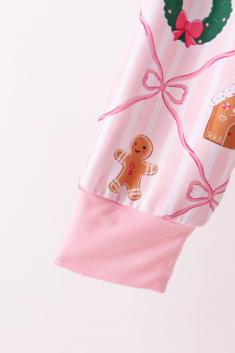 Pink Christmas Tree Bamboo Mom&me Pajama Set