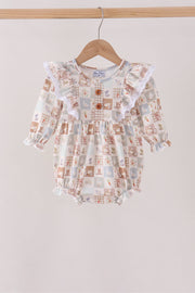 Khaki Farm Checkered Ruffle Bubble