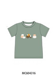 Green Pumpkin French Knot Top