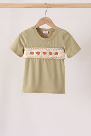 Sage Pumpkin Embroidery Top