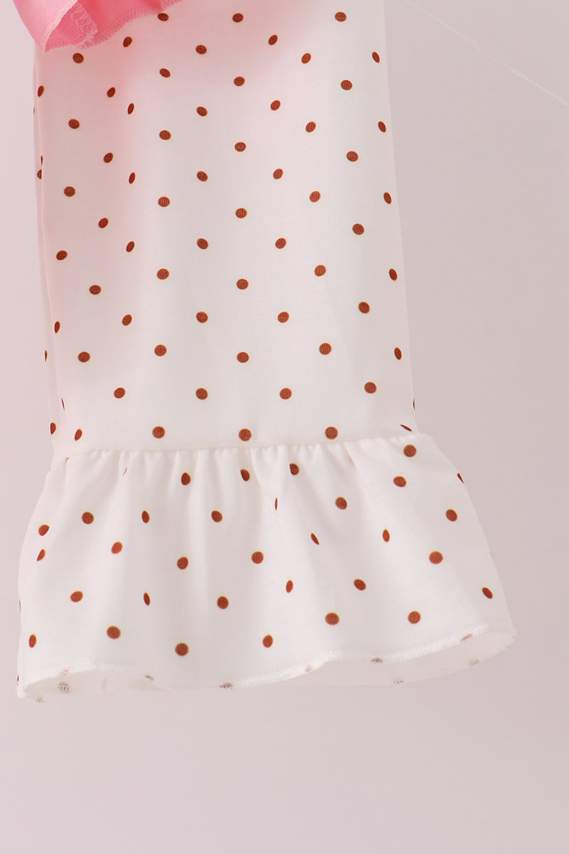Pink Turkey Applique Ruffle Pants Set