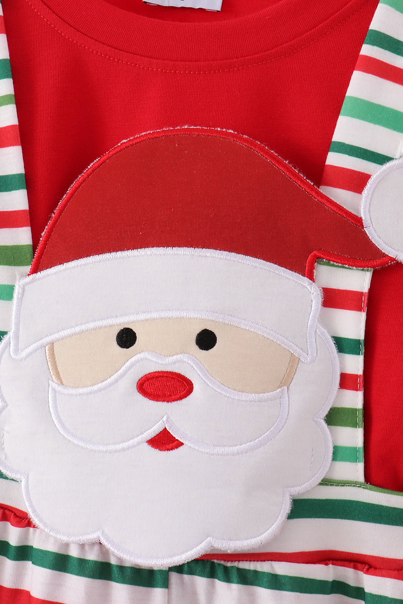 Red Santa Claus Applique 2pc Set