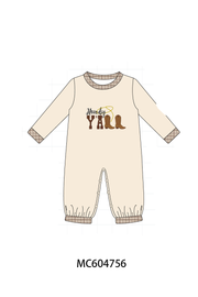 Brown Howdy Y'all Boots Embroidery Bubble