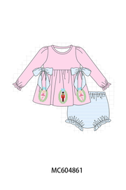 Pink Nutcracker Embroidery Bloomer Set