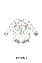 Pink Christmas Tree Embroidery Bubble
