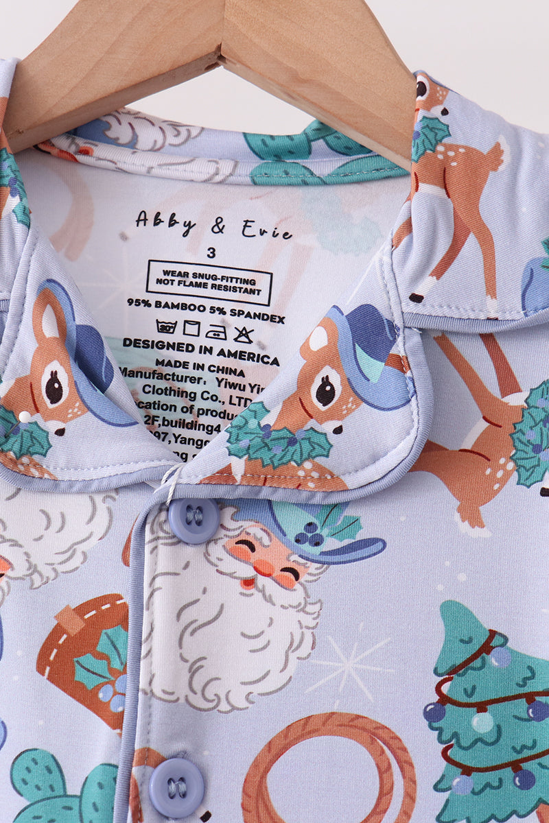 Blue Cowboy Bamboo Pajama Set