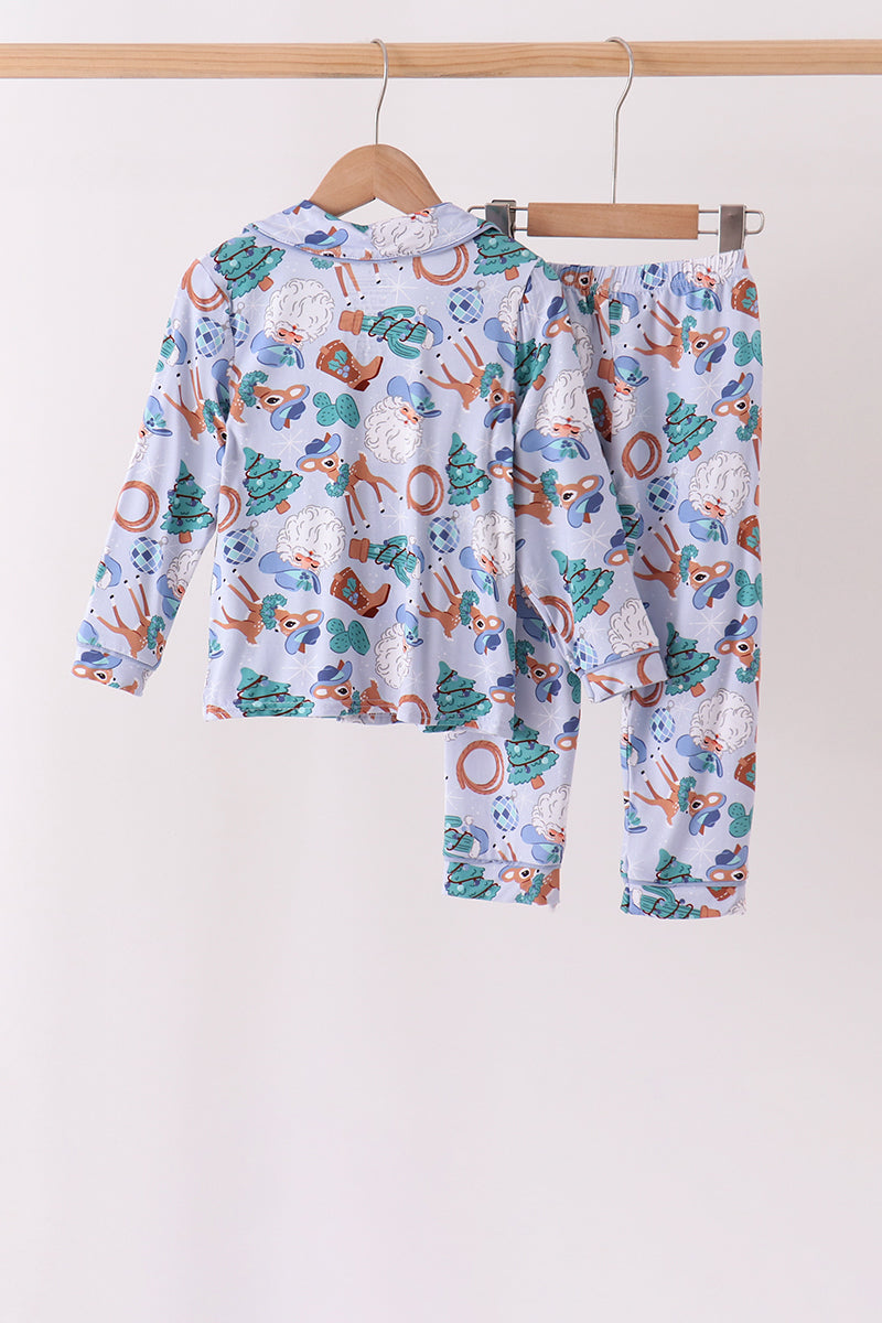 Blue Cowboy Bamboo Pajama Set