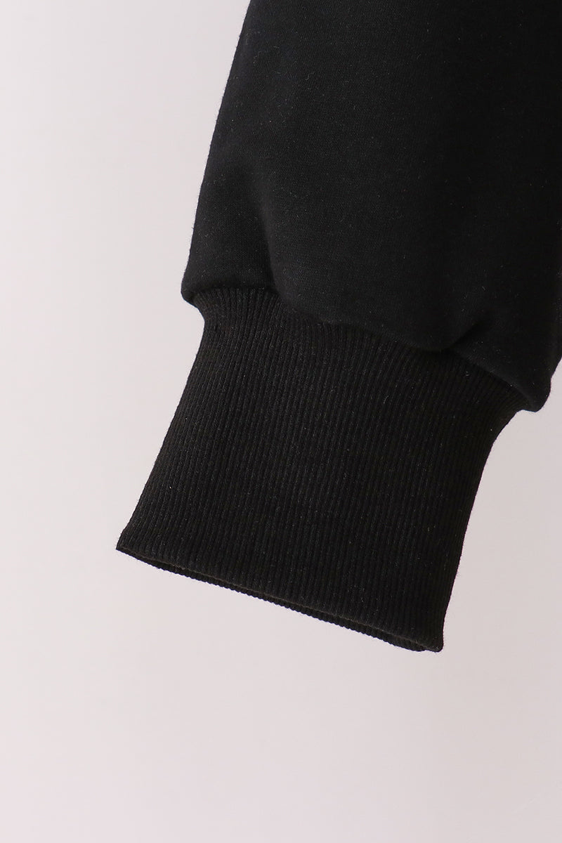 Black Santa Sequin Top