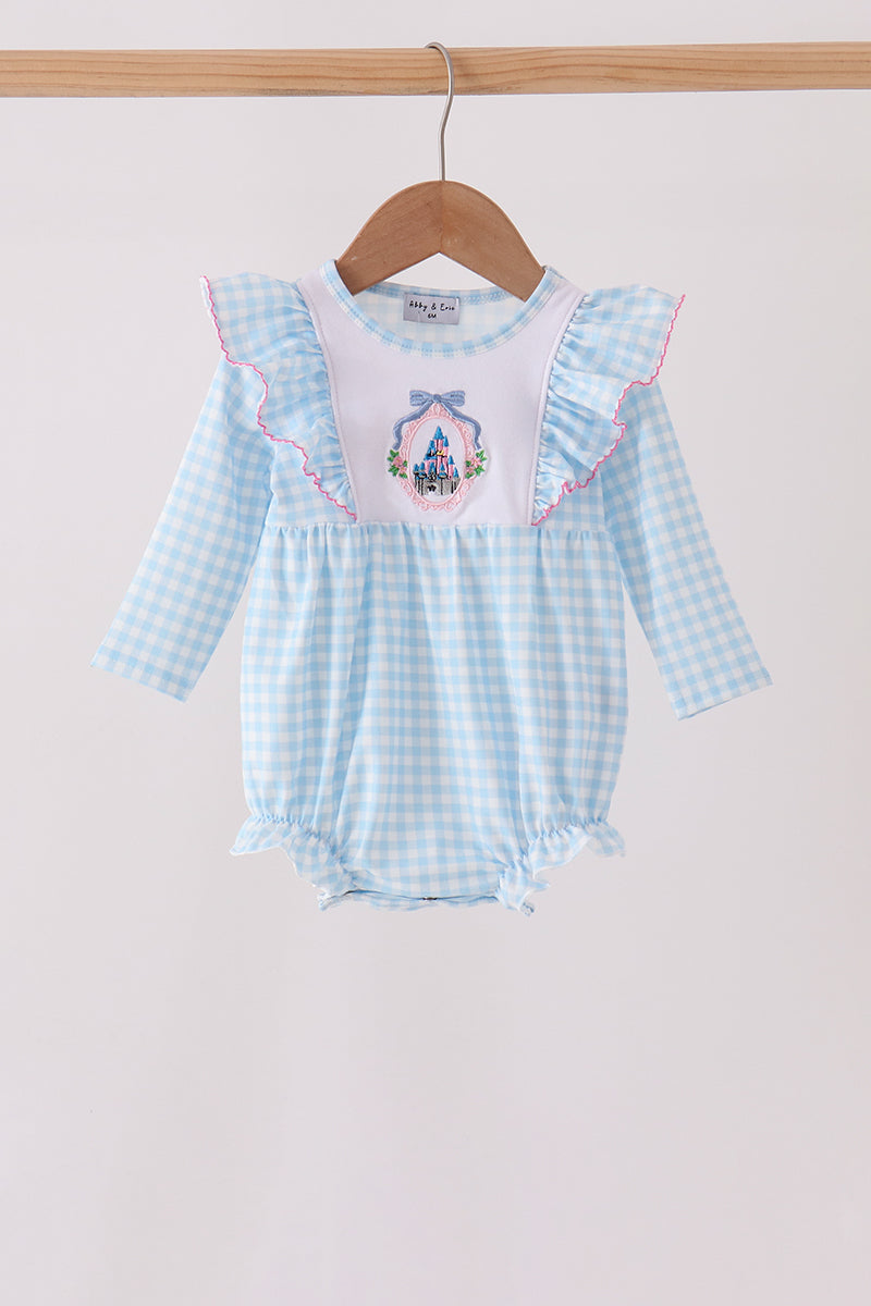 Blue Castle Embroidery Ruffle Bubble