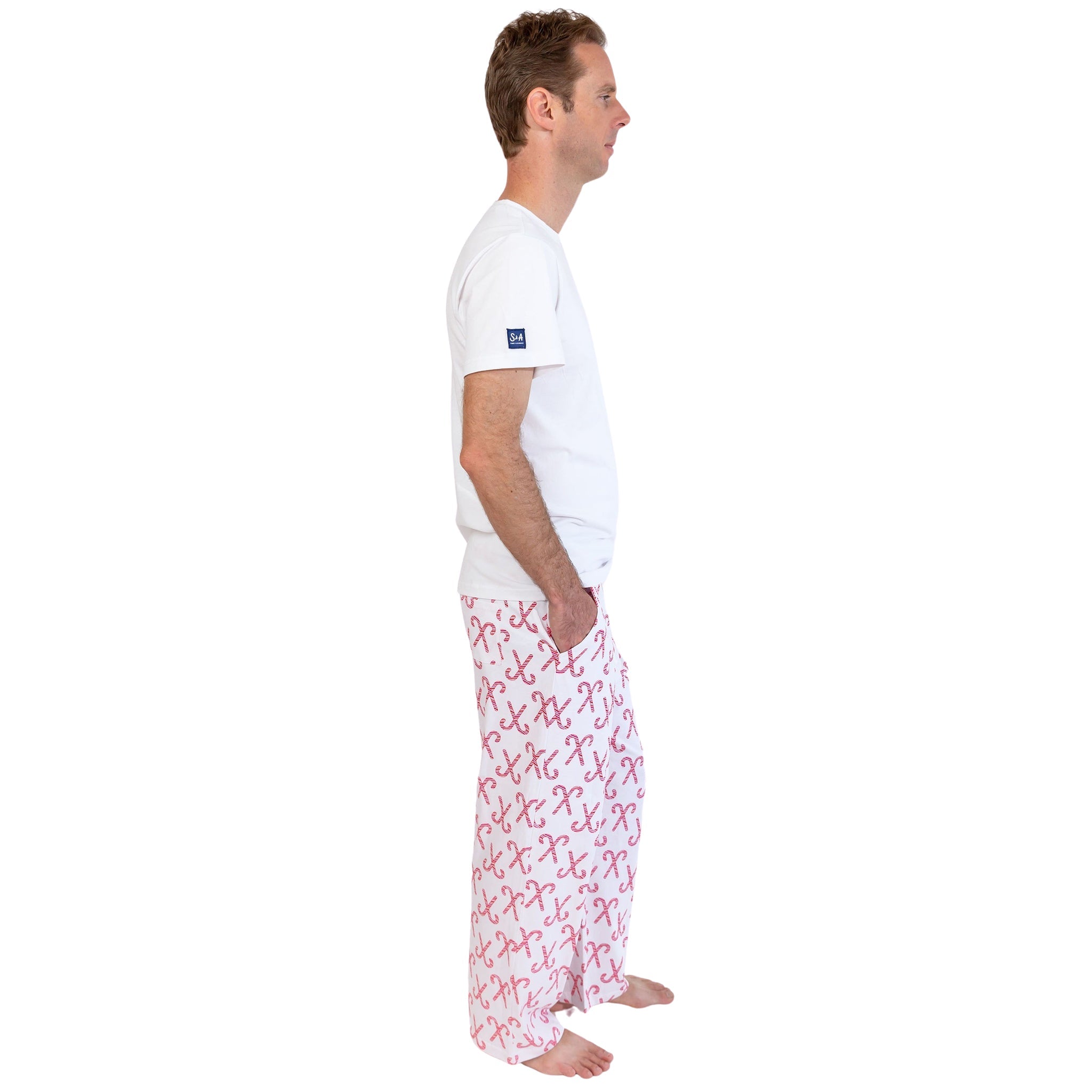 Men's Candy Cane Pj Pants