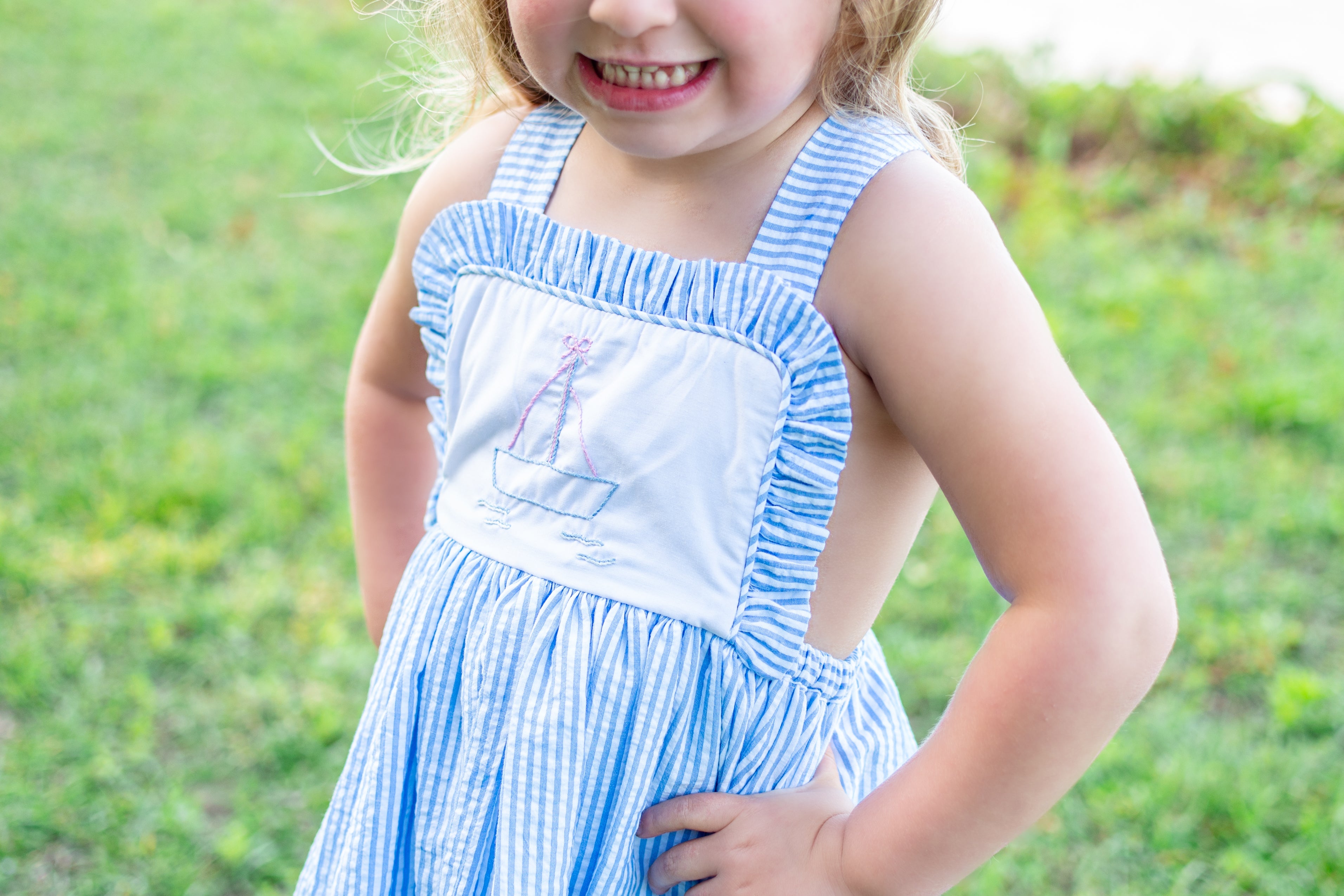 Seersucker Sailboat Dress