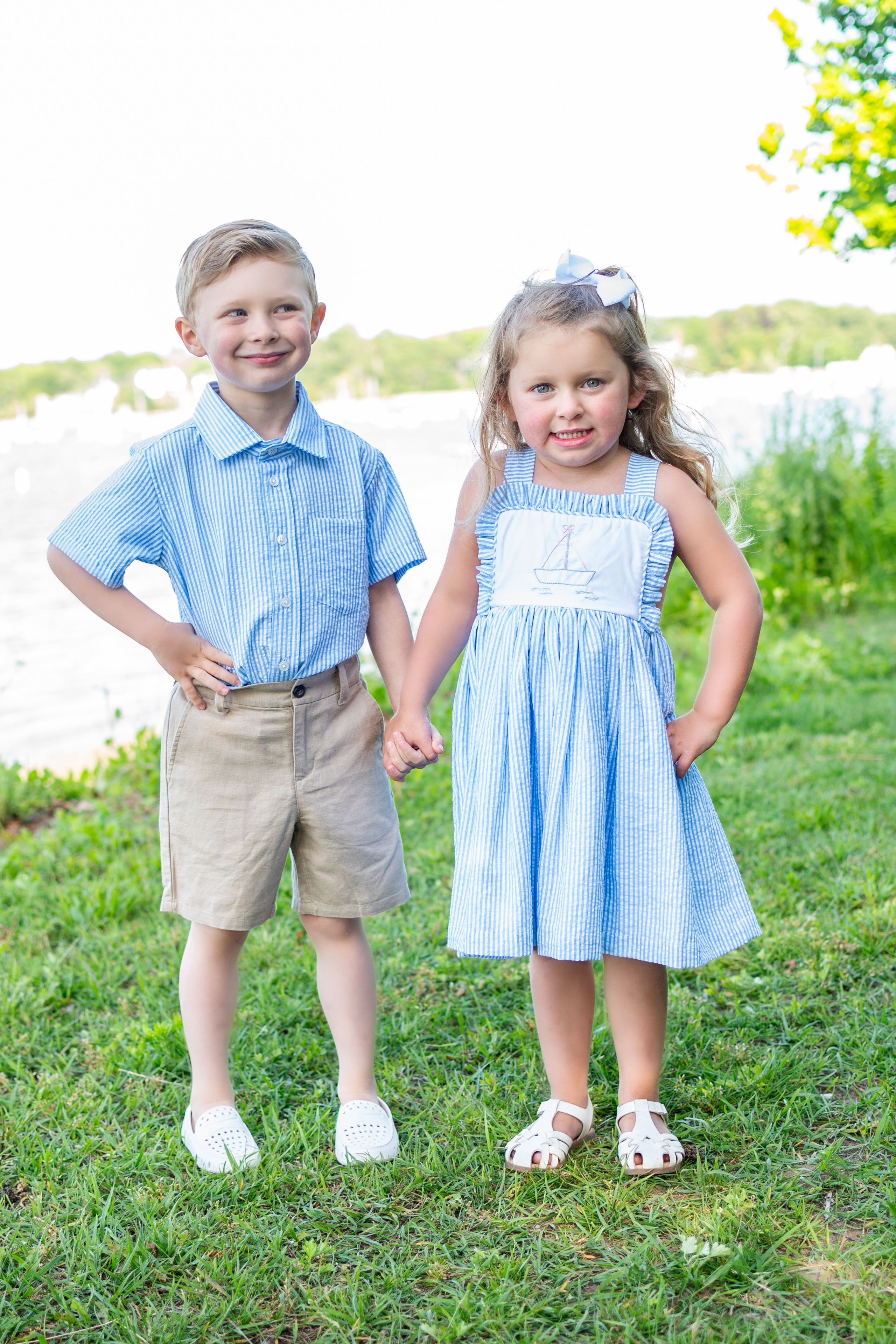 Seersucker Sailboat Dress