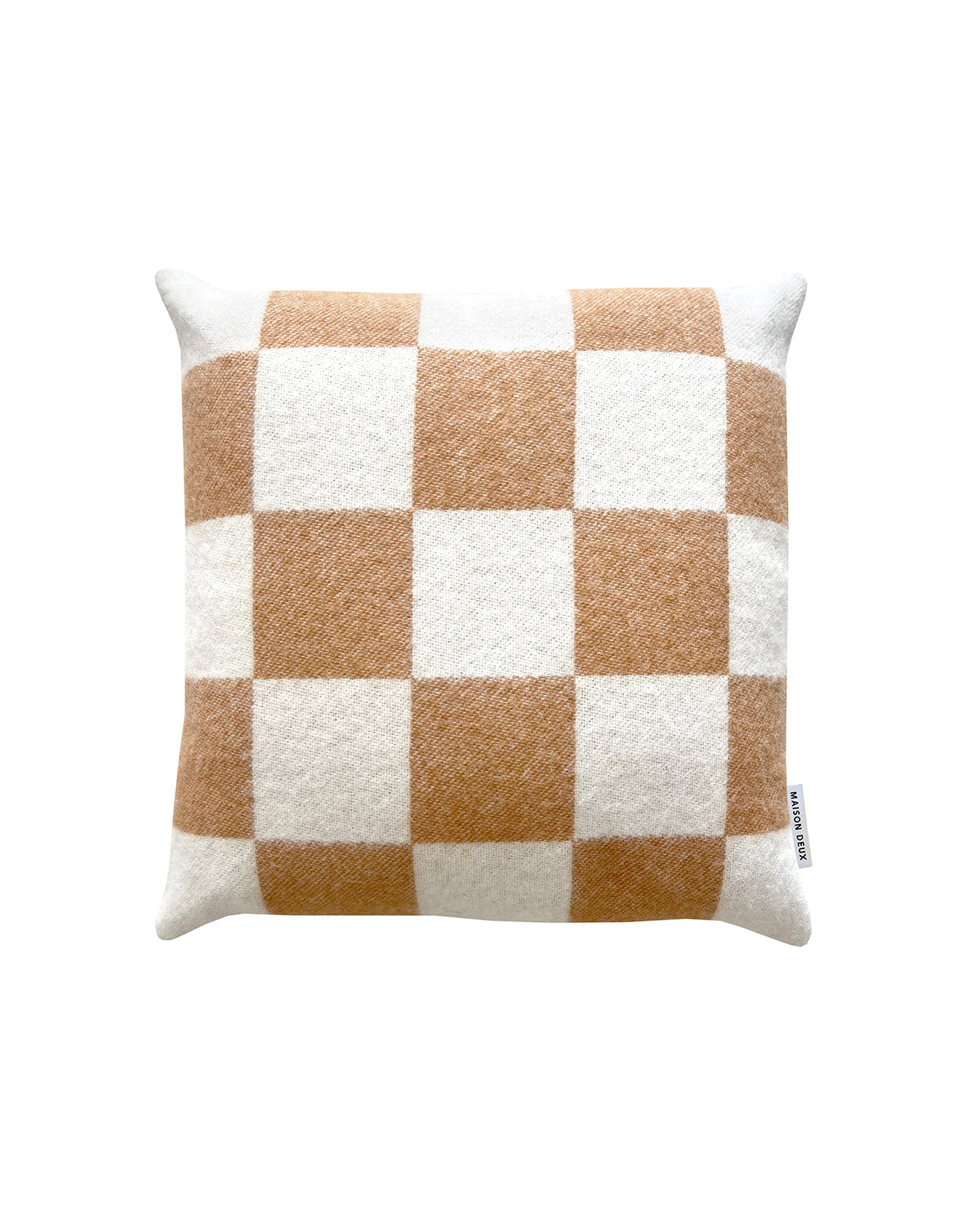 Cushion Checkerboard Terra Brown / White 1.65 X 1.65 Ft