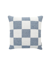 Cushion Checkerboard Denim Blue / White 1.65 X 1.65 Ft