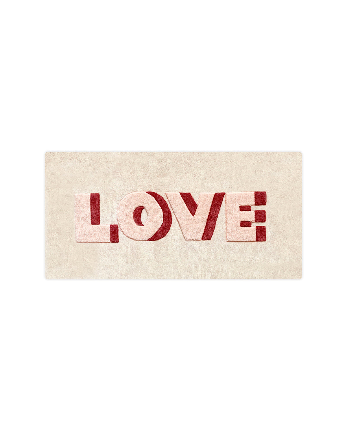 Rug Love Cream / Red Print 3.3 X 1.6 Ft