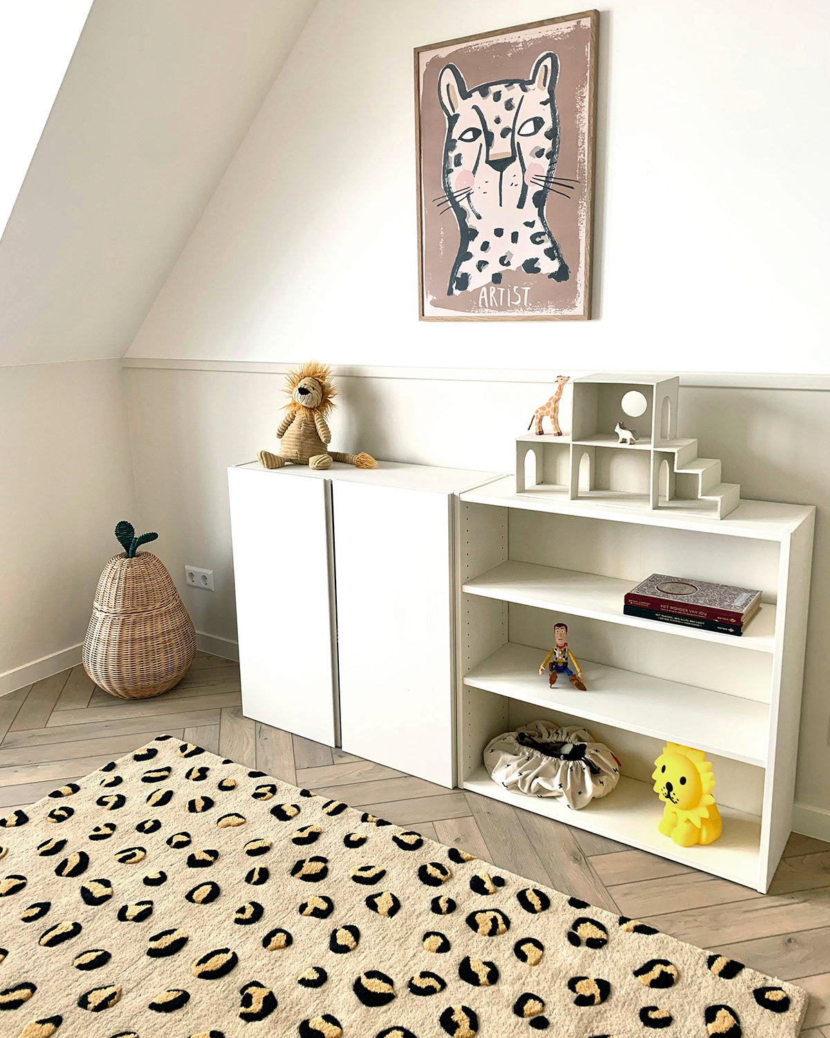 Rug Leopard Beige / Brown And Black Print 3.9 X 5.9 Ft