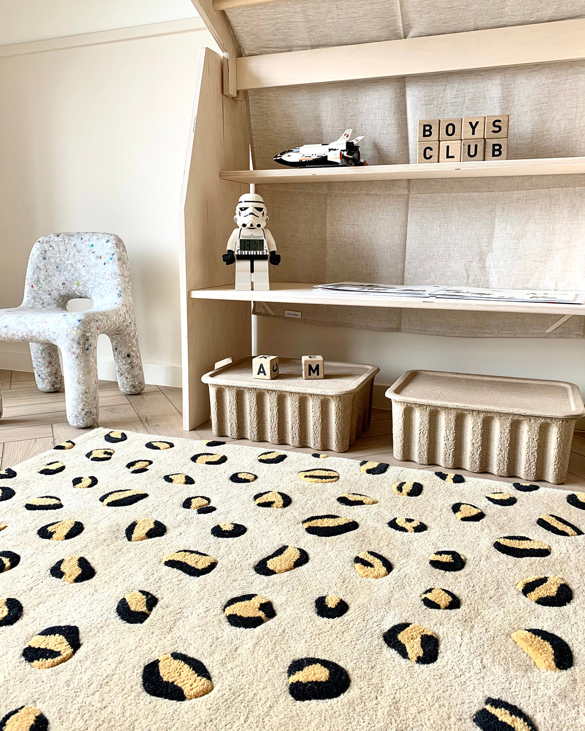 Rug Leopard Beige / Brown And Black Print 3.9 X 5.9 Ft