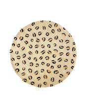 Rug Leopard Beige / Brown And Black Print Round Diam. 3.9 Ft