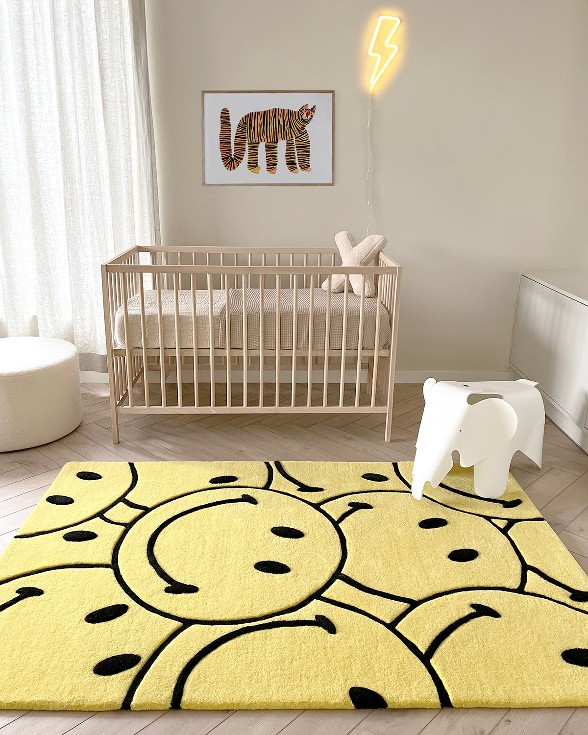 Rug Smiley Rectangle 3.9 X 5.9 Ft