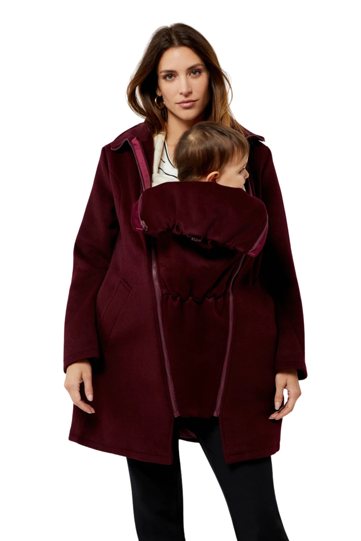 Khloe 3 In 1 Wool Maternity Coat Semi-fitted