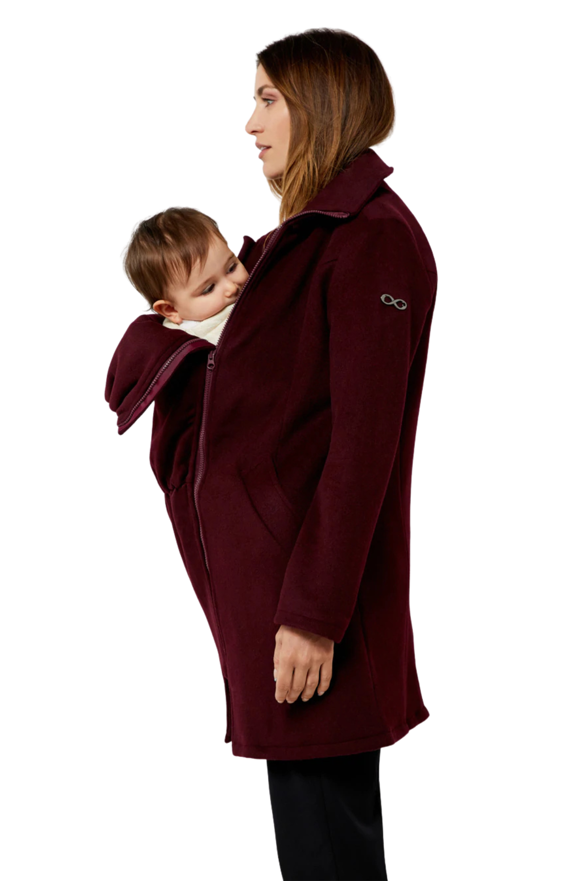 Khloe 3 In 1 Wool Maternity Coat Semi-fitted