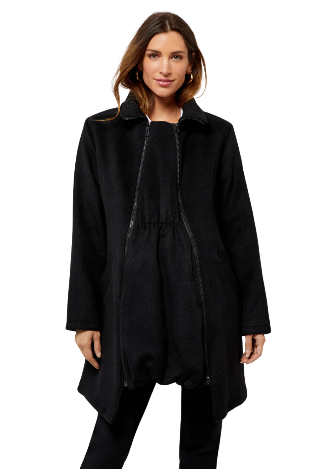 Khloe 3 In 1 Wool Maternity Coat Semi-fitted