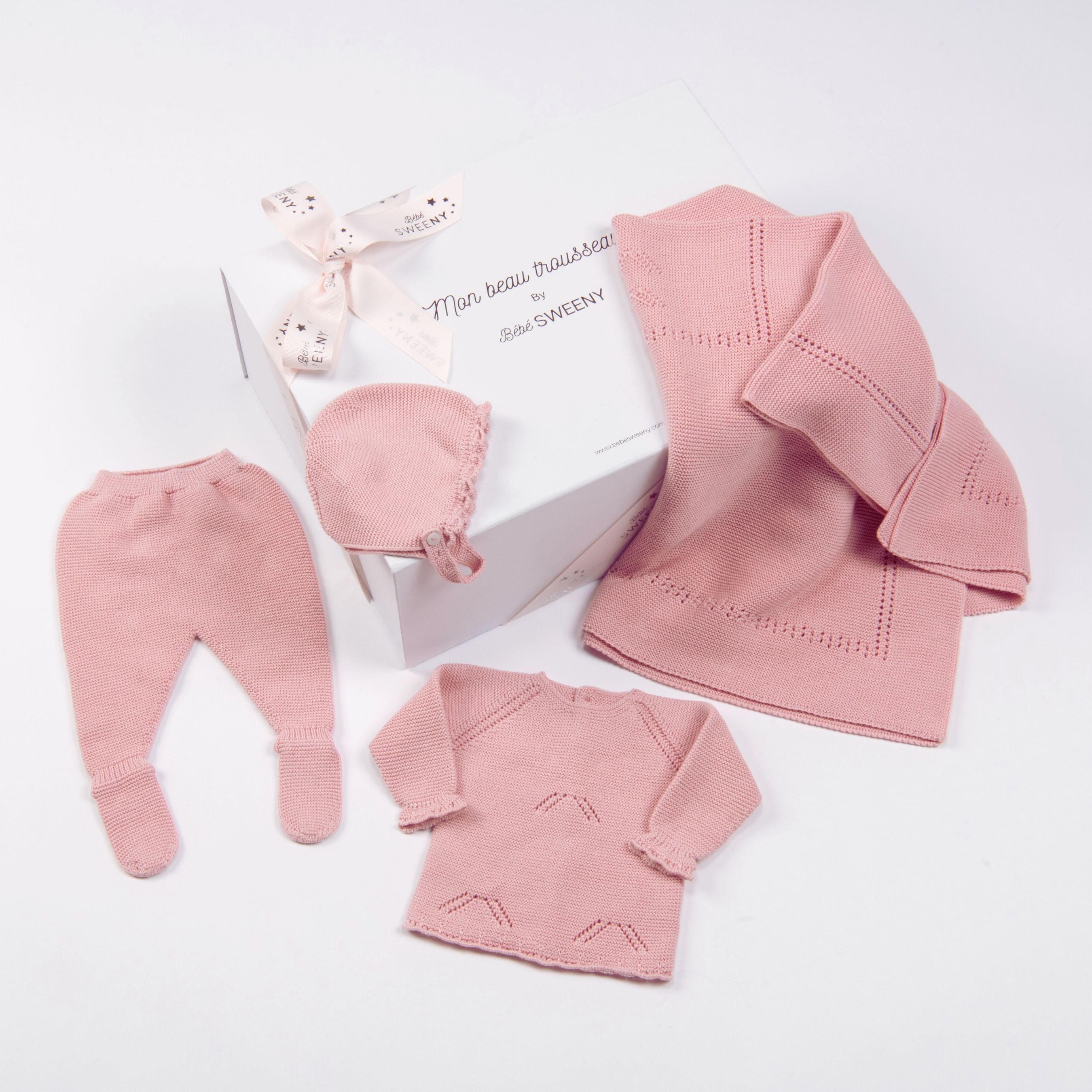Meli | Baby Girls Pink Layette Set (4)