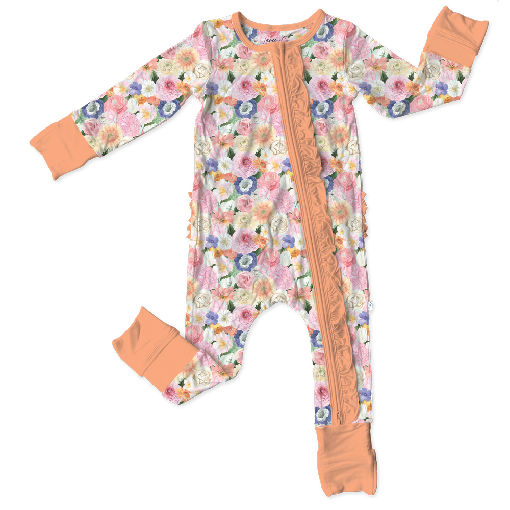 Melitta Bamboo Ruffle Convertible Footie (pre-order)
