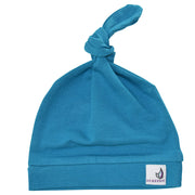Newborn Top Knot Hat - Ocean