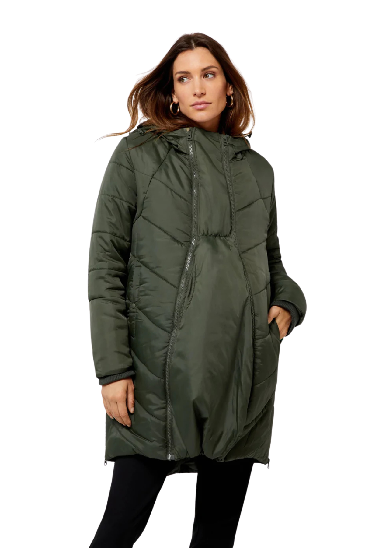 Harper 3 In 1 Maternity Coat Cocoon Mid Thigh