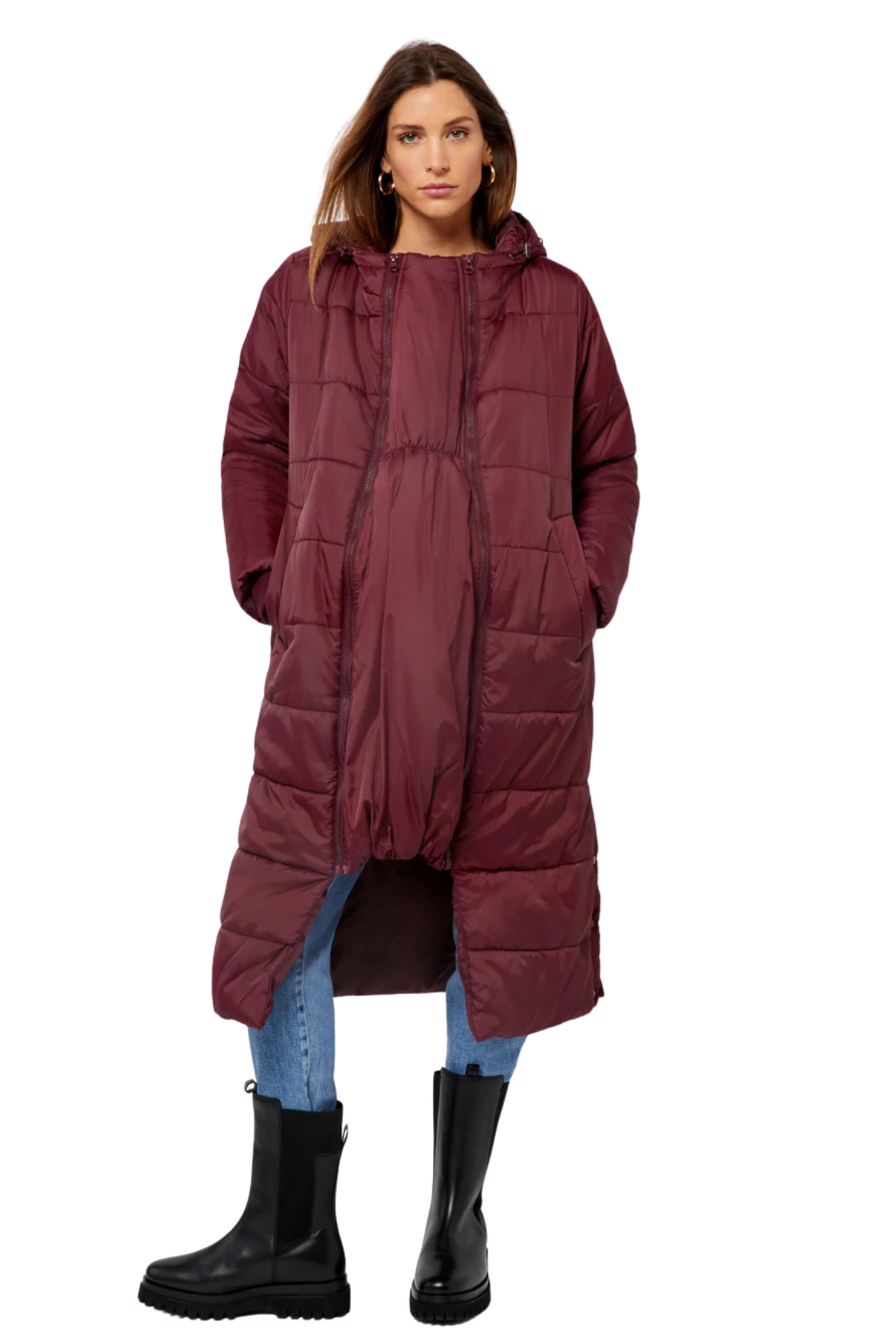 Penelope 3 In 1 Long Puffer Maternity Coat