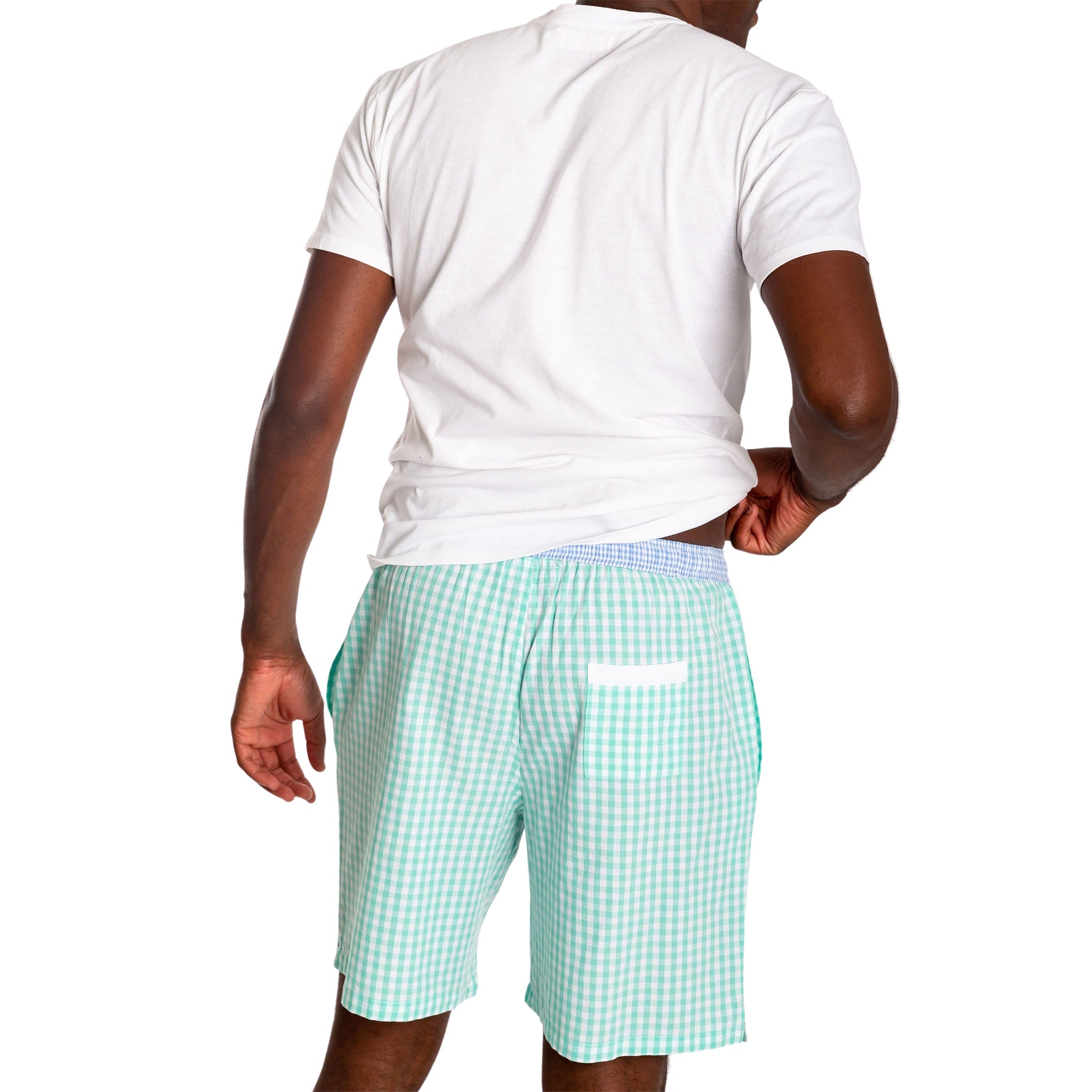 Men's Hepburn Gingham Mint Sleep Shorts