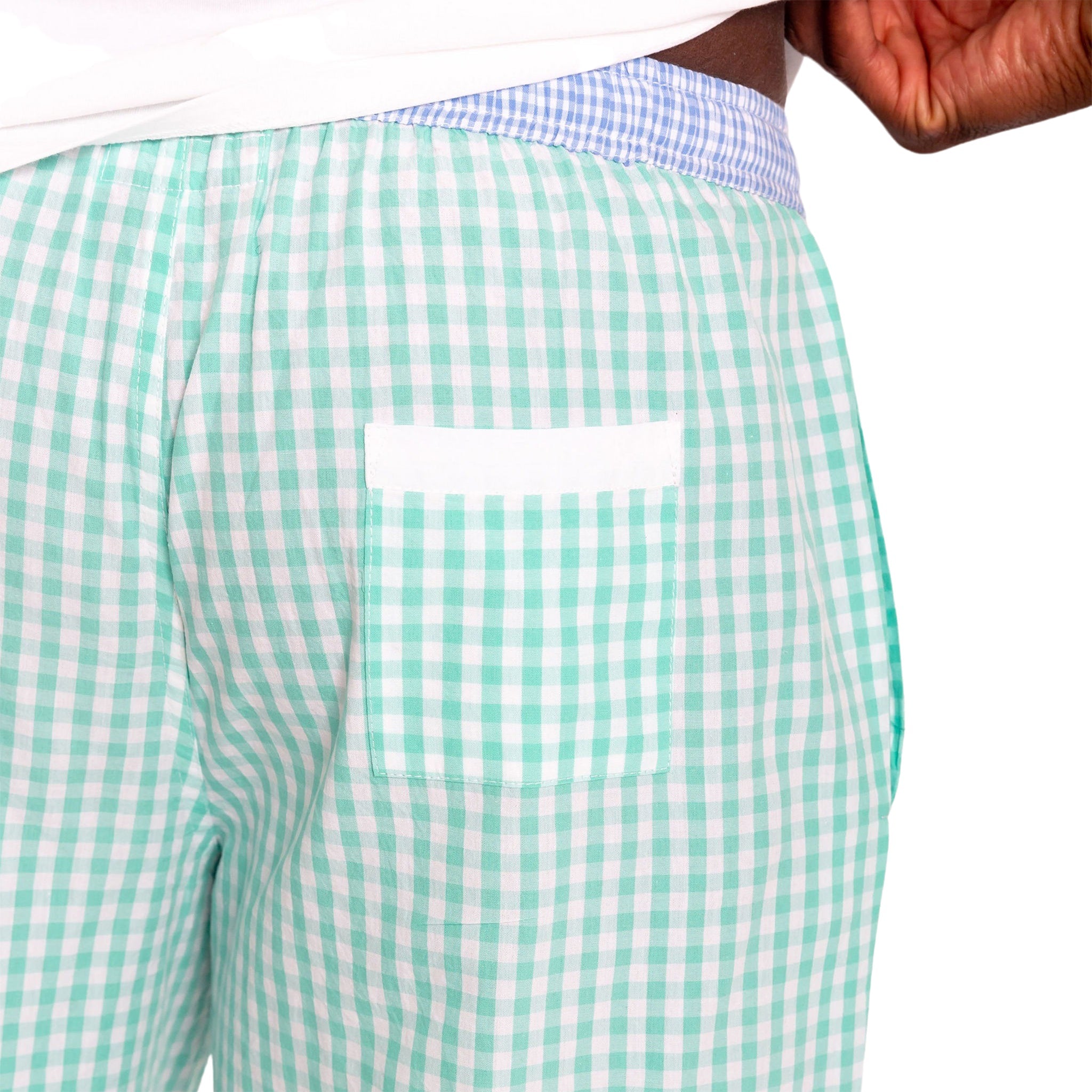 Men's Hepburn Gingham Mint Sleep Shorts