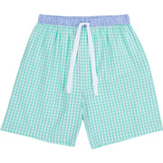 Men's Hepburn Gingham Mint Sleep Shorts