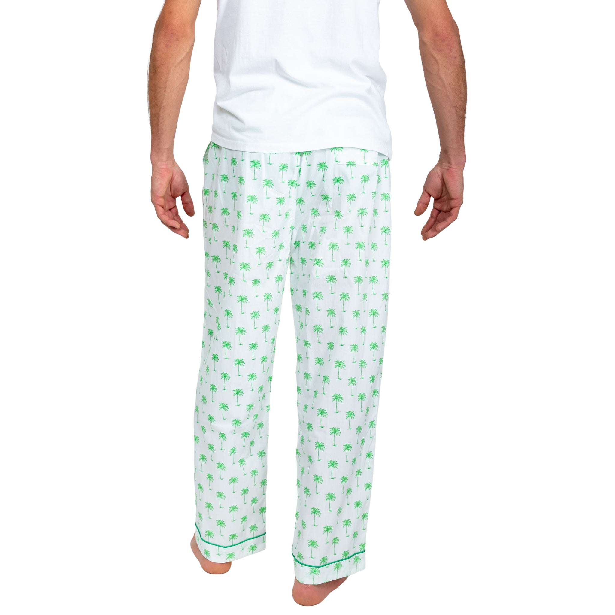 Men's Green Palm Tree Pj Pants