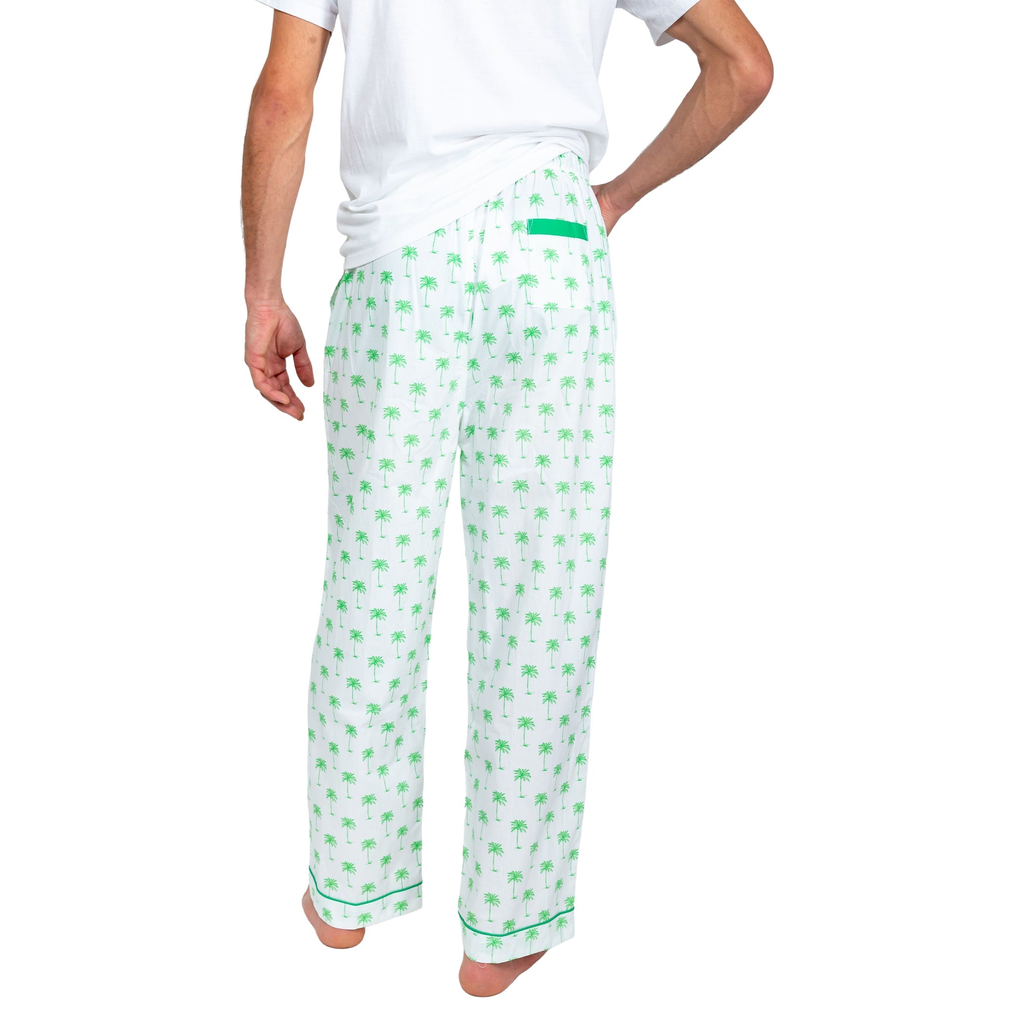 Men's Green Palm Tree Pj Pants